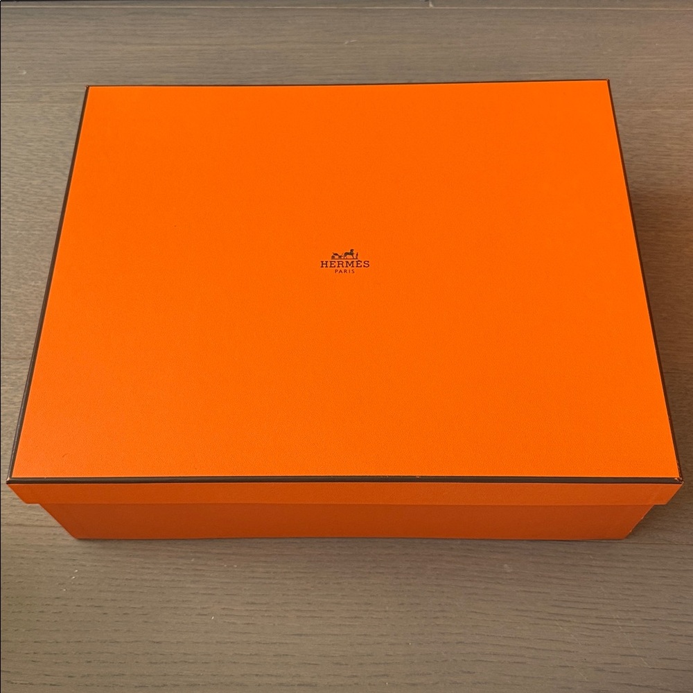 Hermes Boot Shoe Purse Handbag Gift Box Empty Orange 14” x 11” x 4.5”